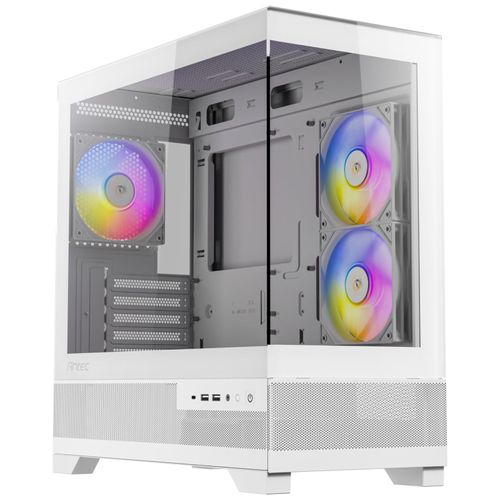 ANTEC CX500M Case Gaming Midi Tower Bianco ARGB 5 Slot PCIe Vetro Temperato