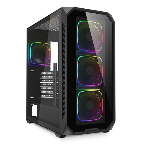 Sharkoon AK5G RGB Case ATX Nero Vetro Temperato per PC Gaming