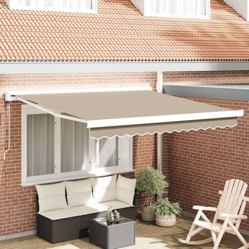 Store Rétractable Automatique Vidaxl Beige 300x250 Cm, Tissu De Remplacement Pour Store Vidaxl Pour Cadre De 3x2.5 M Beige