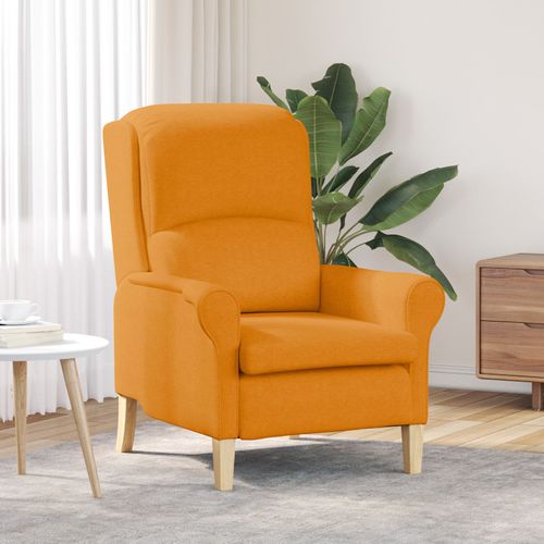 Vidaxl Fauteuil Moderne Jaune Foncé Tissu Grand Ergonomique