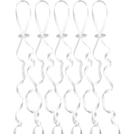 ChenQuanSarl- 50Pcs Ruban Adhésif Blanc Pour Ballons De Baudruche Avec Clip De Fermeture Fermeture Pour Ballons De Baudruche Hélium Avec Ficelle Pour Attacher Les Ballons Fermeture Pour Ballons De Ba