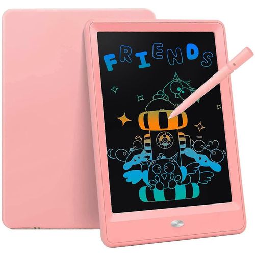 Tablette d¿écriture LCD, tablette de dessin de tableau de griffonnage de 10 pouces (rose)