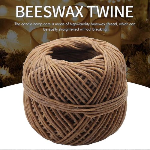 3 Rouleaux (1mm X 200ft) Mèche Organique Mèche De Bougie Avec Revêtement Naturel De Cire D¿Abeille Pour La Fabrication Et L¿Éclairage De Bougies