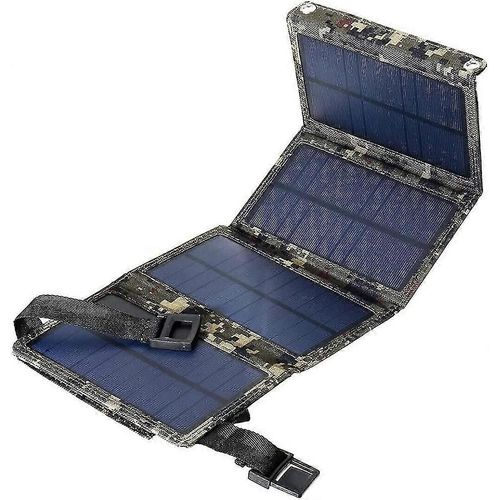 Chargeur De Batterie Pliable De Panneau Solaire 20w Camouflage Extérieur De Station D¿Alimentation De Téléphone Portable, Chargeur Solaire Pliable