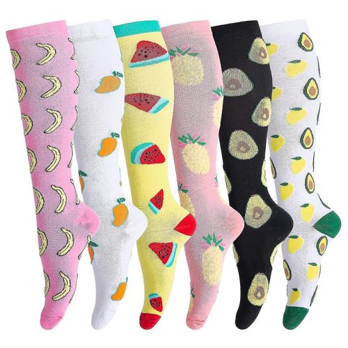 Bas De Compression (5 Paires) Femmes Et Hommes Bas De Thrombose Chaussettes De Compression Pour Le Sport, Le Vol, La Course À Pied, Les Voyages, L¿Infirmière De Grossesse 20-30 Mmhg