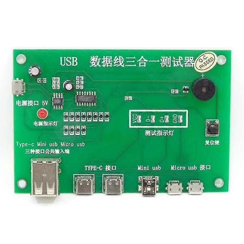 Testeur de câble USB, appareil de test de fil de données Type précis / mini USB / -usb Testeur de câble USB Cabine de charge-haoyi