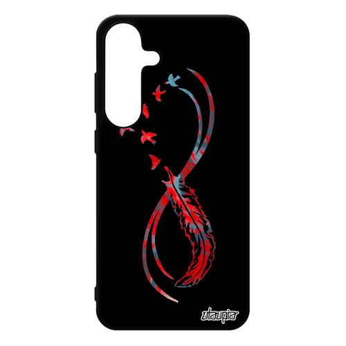 Coque S25+ Plus En Silicone Infini Rouge Case Jolie Couleur Gel Oiseau Symbole Sans Fin Multicolore Smartphone Plume Pour Samsung Galaxy