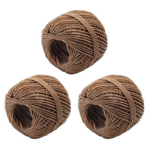 3 (1 Mm X 200 Pi) Mèche De Bougie Avec Revêtement En Cire D¿Abeille Naturelle Pour La Fabrication Et L¿Éclairage De Bougies