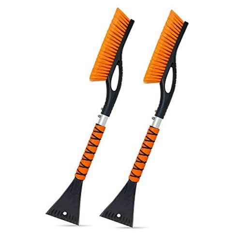 Chasse-neige et brosse de voiture, chasse-neige de pare-neige de voiture Chasse-neige robuste avec poignée ergonomique en mousse Climatisation d¿hiver