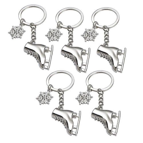 Pack 5 Patins À Glace Flocon De Neige Porte-Clés Cadeau 3d Patinage Chaussure Porte-Clés Pour Cadeau D¿Hiver