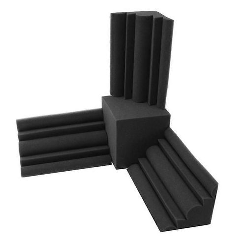 4 Pcs/Set Mousse Acoustique 1Pc 15X15X15cm Carré Mousse D¿isolation Acoustique + 3 Pcs 12X12X24cm Bass Trap Mur F