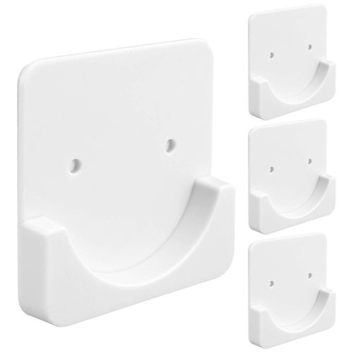 4 pièces Adhésif Rideau de douche Rod Holder Shower Rod Retainer Wall Mount Holder, Rideau de douche R