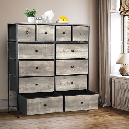 Commode Pour Chambre À Coucher, Armoire À 12 Tiroirs En Tissu Meuble De Rangement,Chambre À Coucher, Salon, Entrée