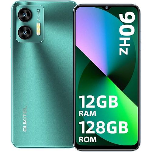 OUKITEL C36 12 Go + 128 Go / 1 To extensible, Android 13, smartphone 4G, processeur Octa Core - Vert