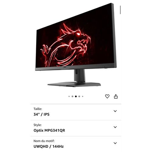 Écran PC Gamer MSI 34p