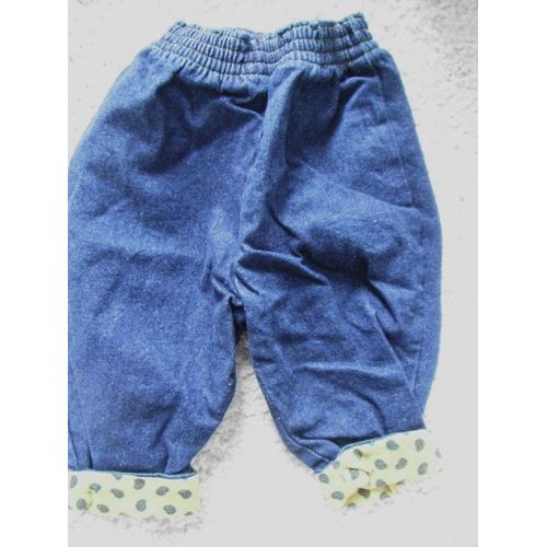Joli Jean Doublé Pour Bébé Garçon 18 Mois Neuf Idée Cadeau