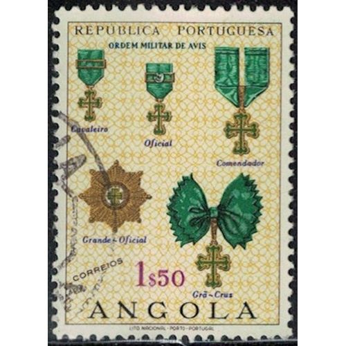 Angola 1967 Oblitéré Ordem Militar De Avis Ordre Militaire Y&T Ao 543 Su