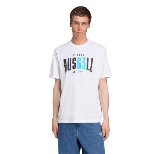 T-Shirt George Russell Mercedes Amg Petronas F1 - Blanc