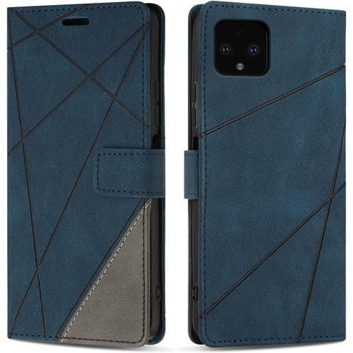 Coque Pour Google Pixel 4, Protection Housse Etui En Cuir Pu Portefeuille Livre Pour Google Pixel 4, Emplacements Cartes, Fonction Support, Bleu[Pro52905978]