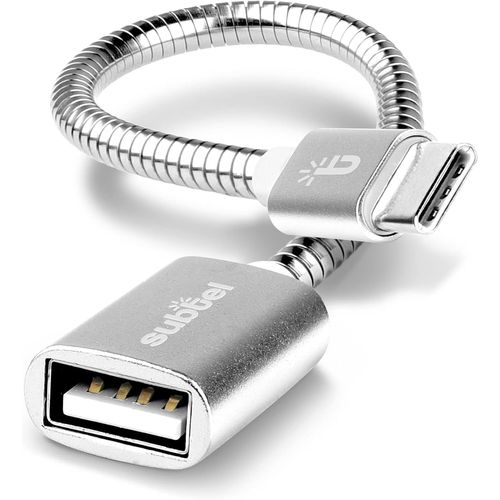 Câble Otg Compatible Avec Smartphone Xiaomi 13, 13 Pro, Redmi Note 11, 10, 10 Pro, Mi 11, 11 Ultra Adaptateur Otg Usb C Type C Câble Usb On The Go Aluminium Argent, Brancher Péri[PRO52907037]