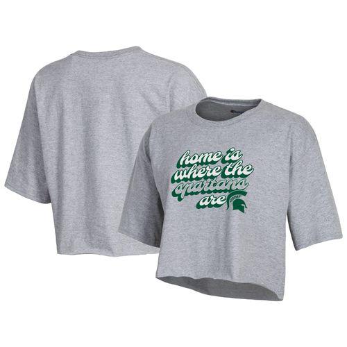 T-Shirt Court Pour Femme Champion Heather Grey Michigan State Spartans Boyfriend