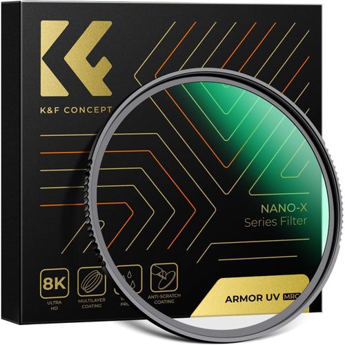 72mm Filtre UV Anti-Casse Protection HD Imperméable et résistant aux Rayures pour Objectif Appareil Photo