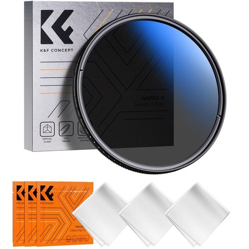 52mm Filtre ND2-400 Variable True Color 1-9 Stops Densité Neutre et 3 Chiffons de Nettoyage pour Objectif Appareil Photo (Nano-Klear Série)