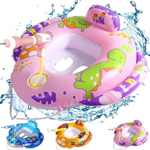 Bouee Bébé Apporter Pistolet À Eau,Siège De Piscine,Enfants Anneau De Natation,Bebe Bouee Pour Gonflable,Gonflable Flotteur Entraîneur De Natation Pour Enfants 3-8 Ans