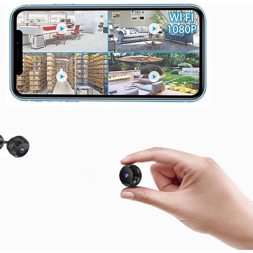 Mini Camera Espion sans Fil WiFi 1080P Caméra Espion Invisible Micro Petite Extérieur Discrete a Distance Maison de Interieur Extérieur Surveillance Spy Cam Grande Enregistrement