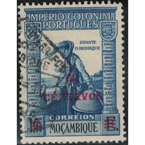 Mozambique 1946 Oblitéré Navigateur Infante D. Henrique Surchargé 60 Centavos Y&T Mz 354 Su