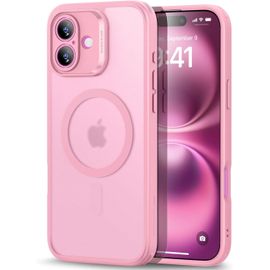 Coque Pour Iphone 16 Plus Avec Verre Trempé, Coque Mate Translucide Avec Protecteur D'écran, Compatible Avec Magsafe, Protection De Qualité Militaire, Série Classic, Rose Givré[Pro52904513]