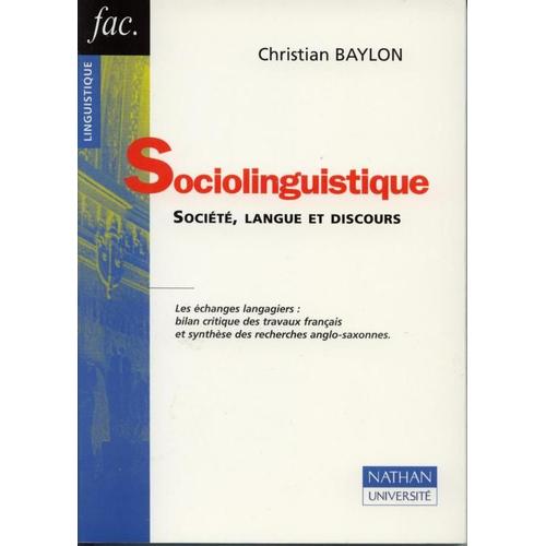 Sociolinguistique - Société, Langue Et Discours