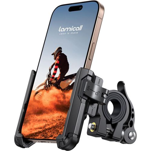 Support Téléphone Vélo - [Ne Bloque Pas La Caméra] 360° Rotation, Support Téléphone Moto Universel, Placement Et Retrait Rapides, Pour Iphone 16/15/14/13/12/11, Huawei, 4,7-7"" Smar[Mag5292895]