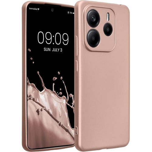 Housse Compatible Avec Xiaomi Redmi Note 14 5g Coque - Housse De Téléphone Protection Souple En Tpu - Or Rose Métallique[Mag5292624]