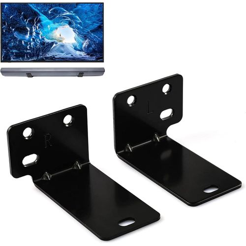 GOTHICANA BY EMPUniversal Wall Mount Avec Matériel Kit Support Sound Bar Support Compatible La Plupart Des Barres De Son Système Home Cinéma Supports De Montage Mural-Noir