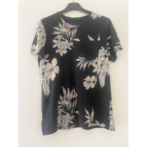T-Shirt Marine Imprimé Fleuri Jack & Jones Medium Unisexe