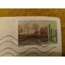 Timbre Oblitéré Lettre Verte 20 G France L Île De La Grande Jatte Neuilly Sur Seine.