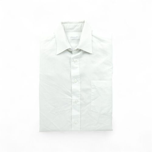 Reconditionné - Chemise Classiques Homme Manches Longues Blanc Dior - Motif À Rayures - Taille M - Homme - Blanc