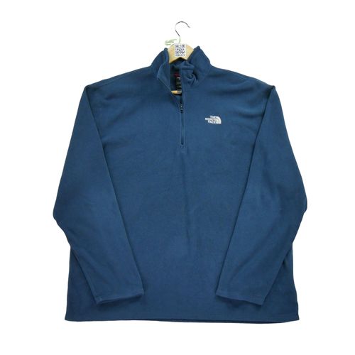 Reconditionné - Pull Polaires Homme Manches Longues Marine The North Face - Col Montant - Taille Xl - Homme - Marine