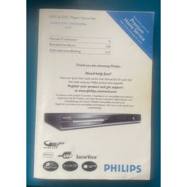 Manuel utilisation Philips DVDR3570H / DVDR3590H