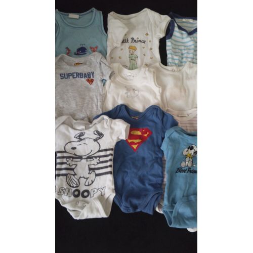 Lot De 10 Body Bébé Garçon Taille 3 Mois Idée Cadeau