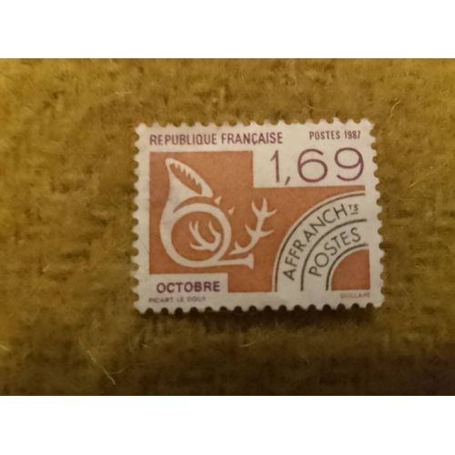 Timbre Oblitéré République Française 1,69 Postes 1987 Octobre.
