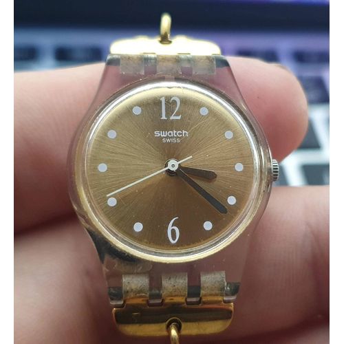 Swatch Lk360g 25mm Quartz St. Steel Strap Ladies Watch Uhr Montre