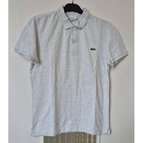 Polo Manche Courte Gris Clair Homme Lacoste Taille 3 S