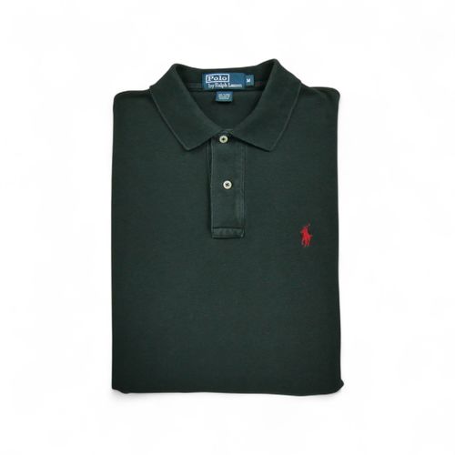 Reconditionné - Polo Manches Longues Homme Noir - Taille M - Homme - Noir