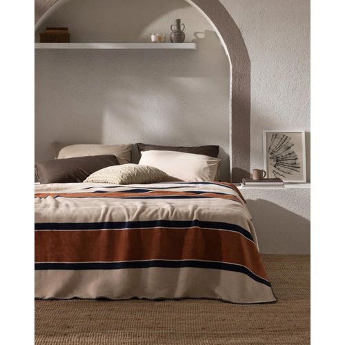 Couverture Lozère Double Coton Jacquard - Vison