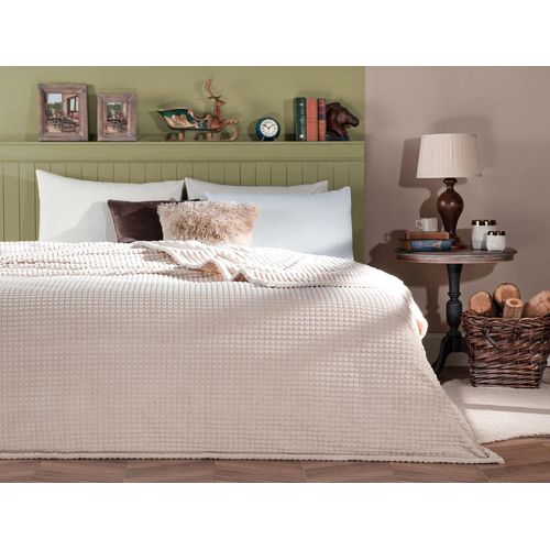 Couverture Double Gaufrée Double Face Emile Wellsoft - Beige