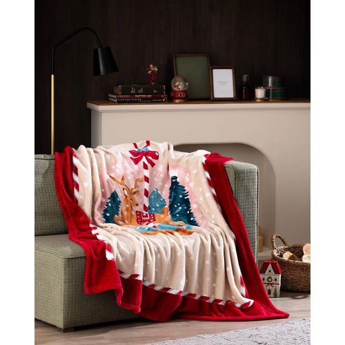 Couverture Tv Imprimée Polaire Mezillac Welfsoft - Rouge Claret