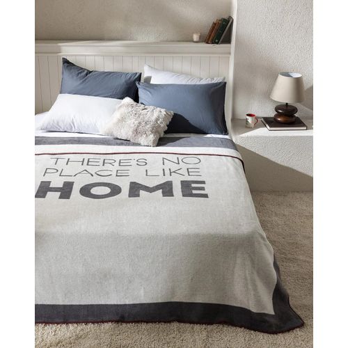 Couverture Double Jacquard En Coton Angers - Anthracite