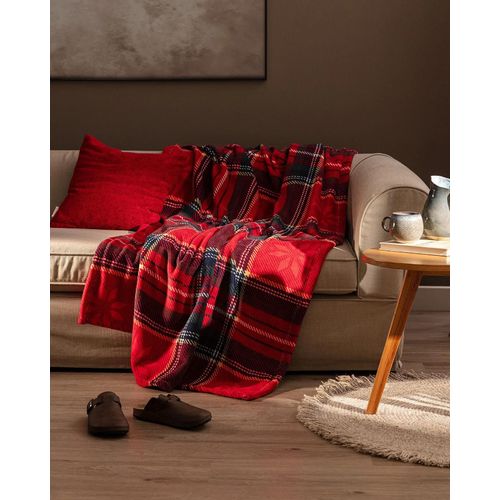 Couverture Tv Imprimée Polaire Delit Welsoft - Rouge